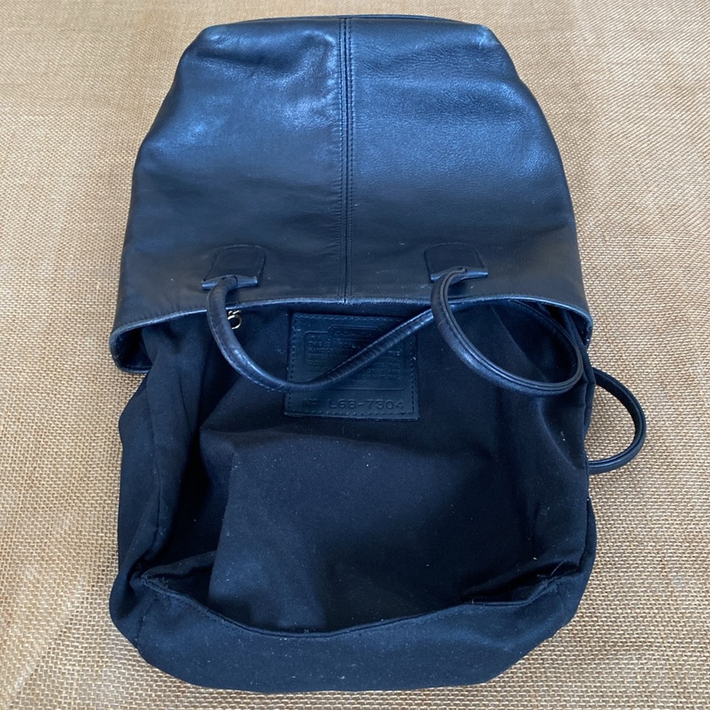 Coach Black Leather Tote Bag - Picture 11 of 15
